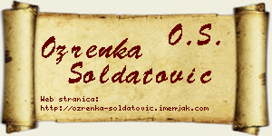 Ozrenka Soldatović vizit kartica